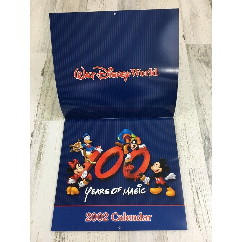 Walt Disney World 100 Years of Magic 2002 Wall Calendar Attraction Photos